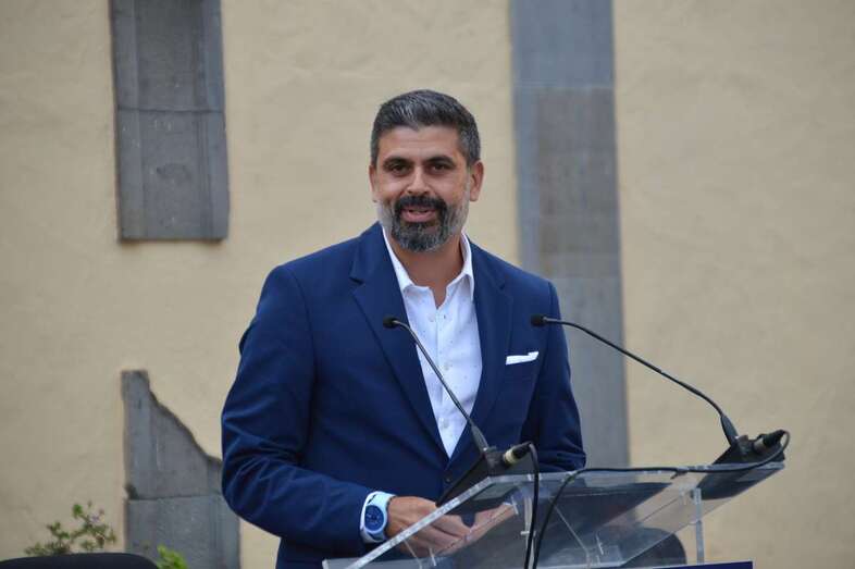 Nicolás Castellano, en una foto del pregón de las fiestas de San Juan de este año/TA.
